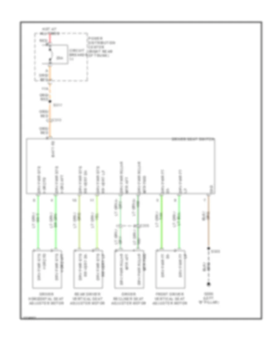 Электросхема привода водительского сиденья для Chrysler 300 SRT-8 2010