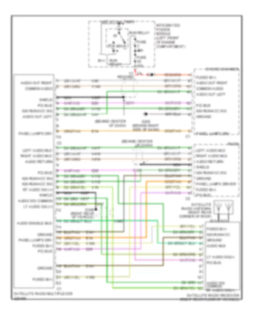 Электросхема спутникового радио для Chrysler Pacifica 2006