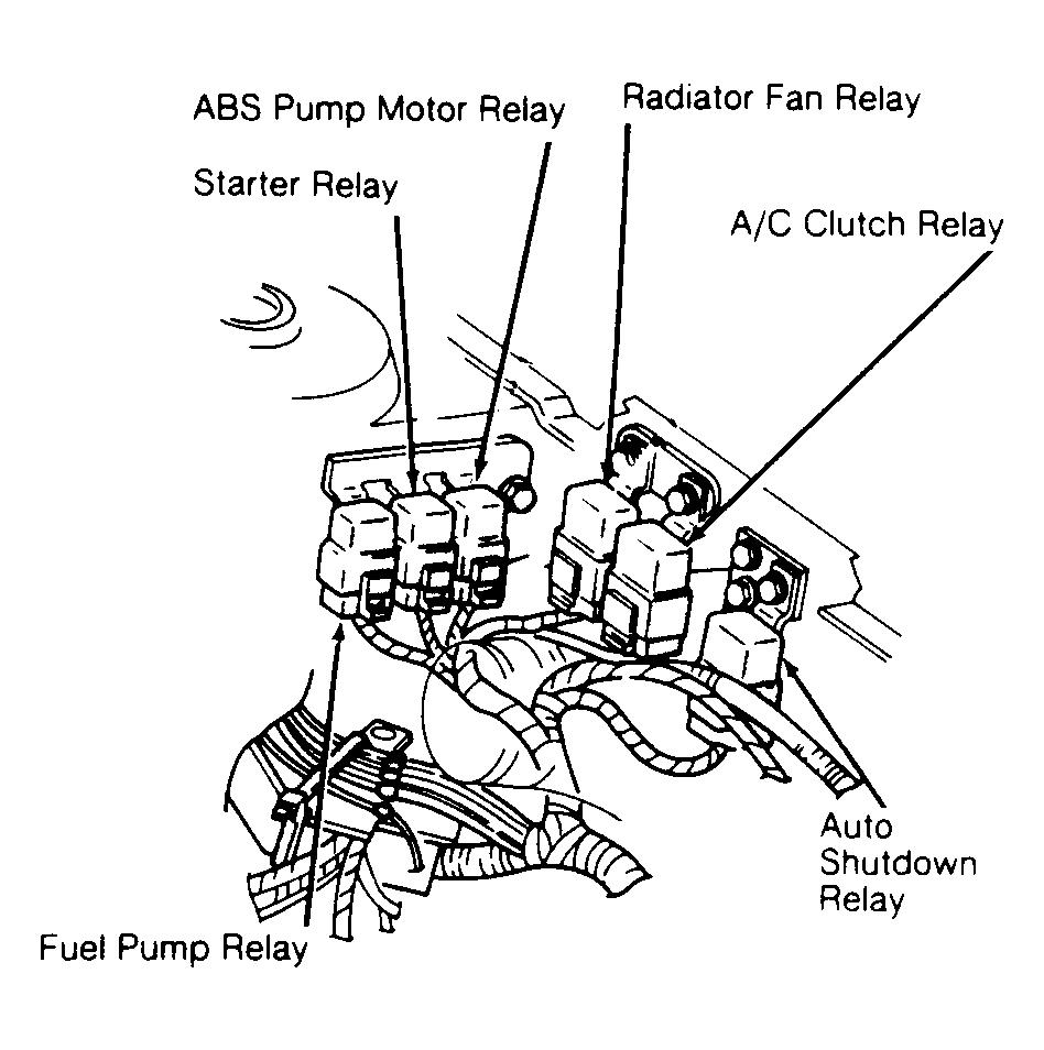 Chrysler LeBaron 1993 - Component Locations -  Component Locations (1 Of 9)