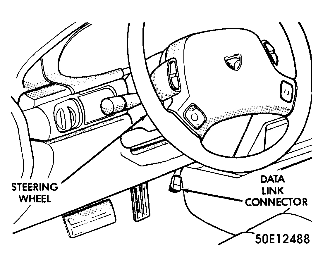 Chrysler Concorde 1994 - Component Locations -  Data Link Connector Location