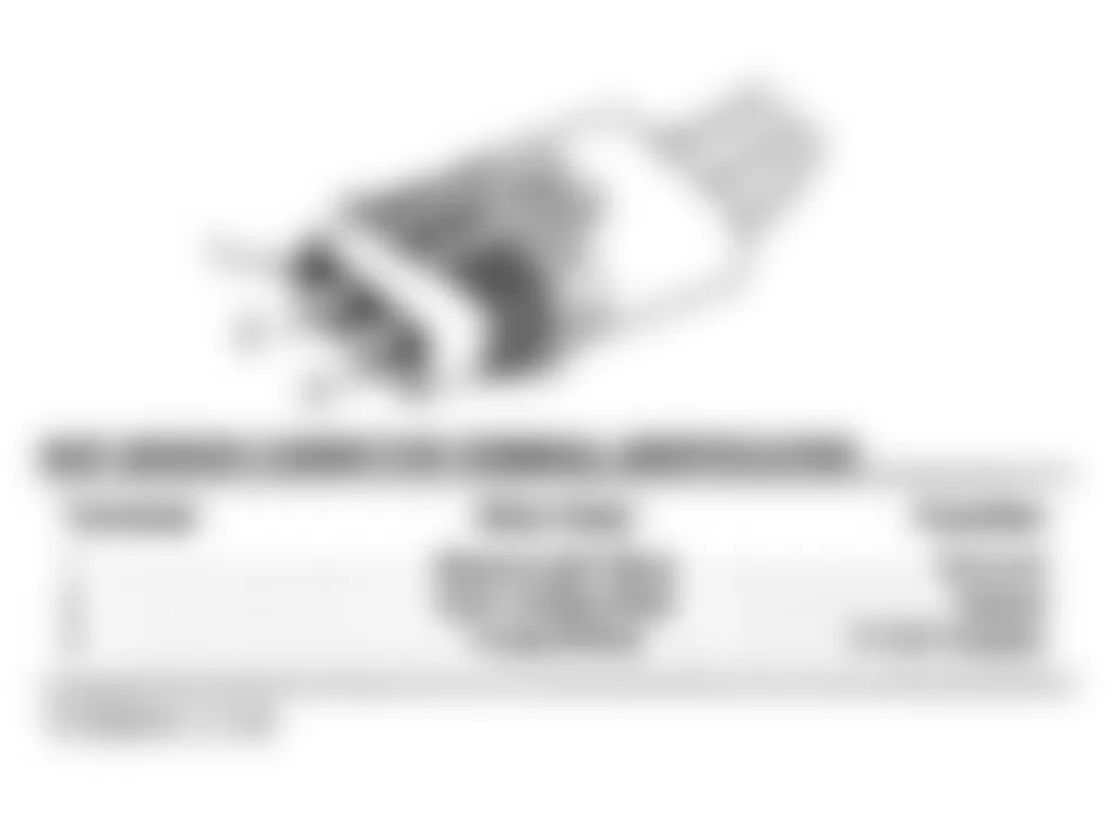Chrysler LeBaron GTC 1994 - Component Locations -  MAP Sensor Connector Terminal ID