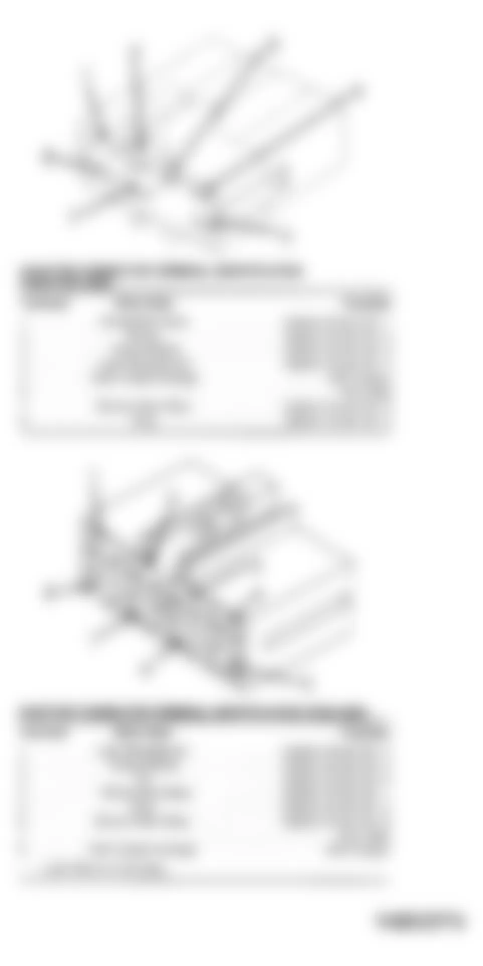 Chrysler LeBaron LE 1994 - Component Locations -  Injector Connector Terminal ID