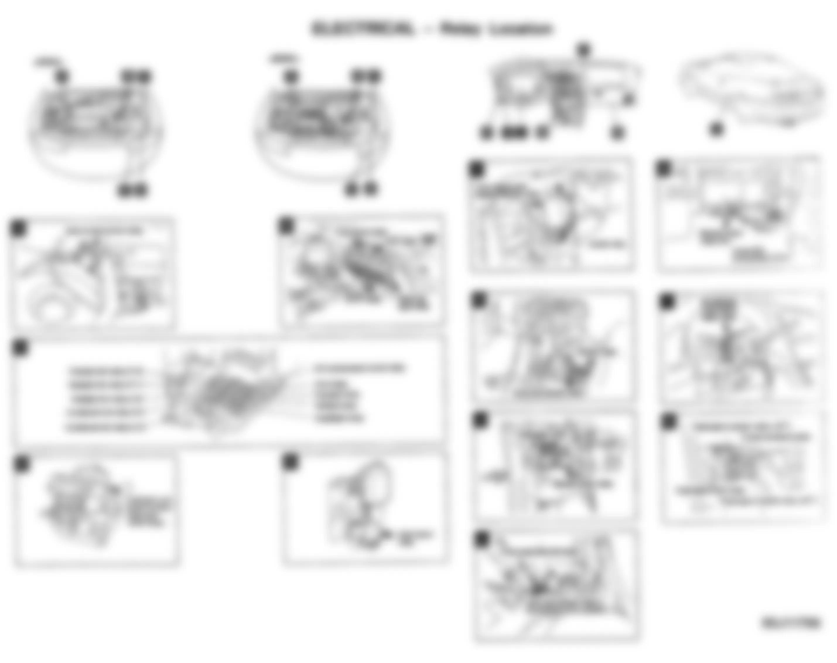 Chrysler Sebring LX 1995 - Component Locations -  Relay Locations