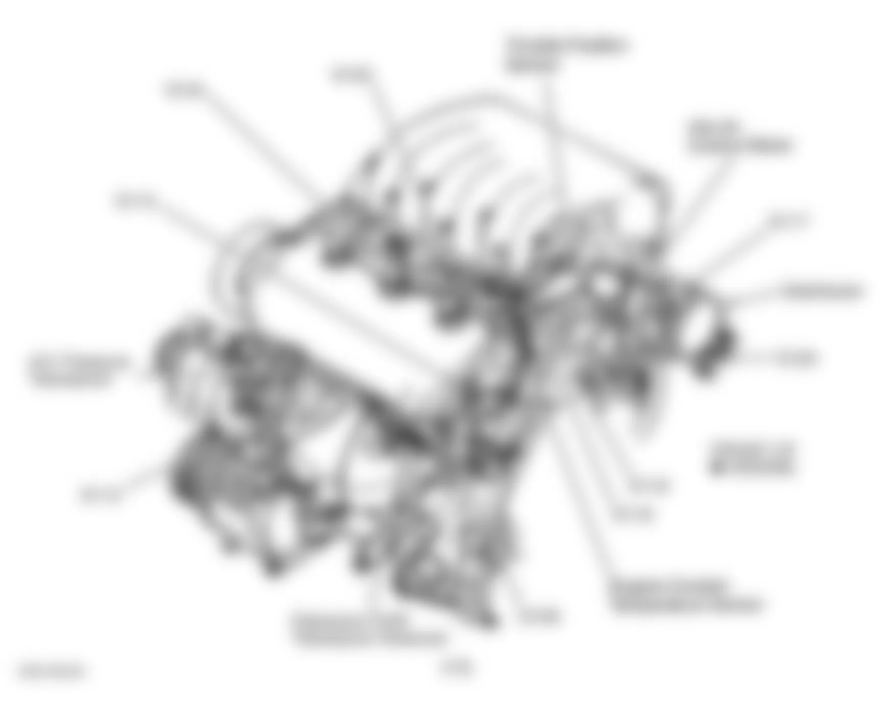 Chrysler Sebring JX 1996 - Component Locations -  Engine (2.5L)