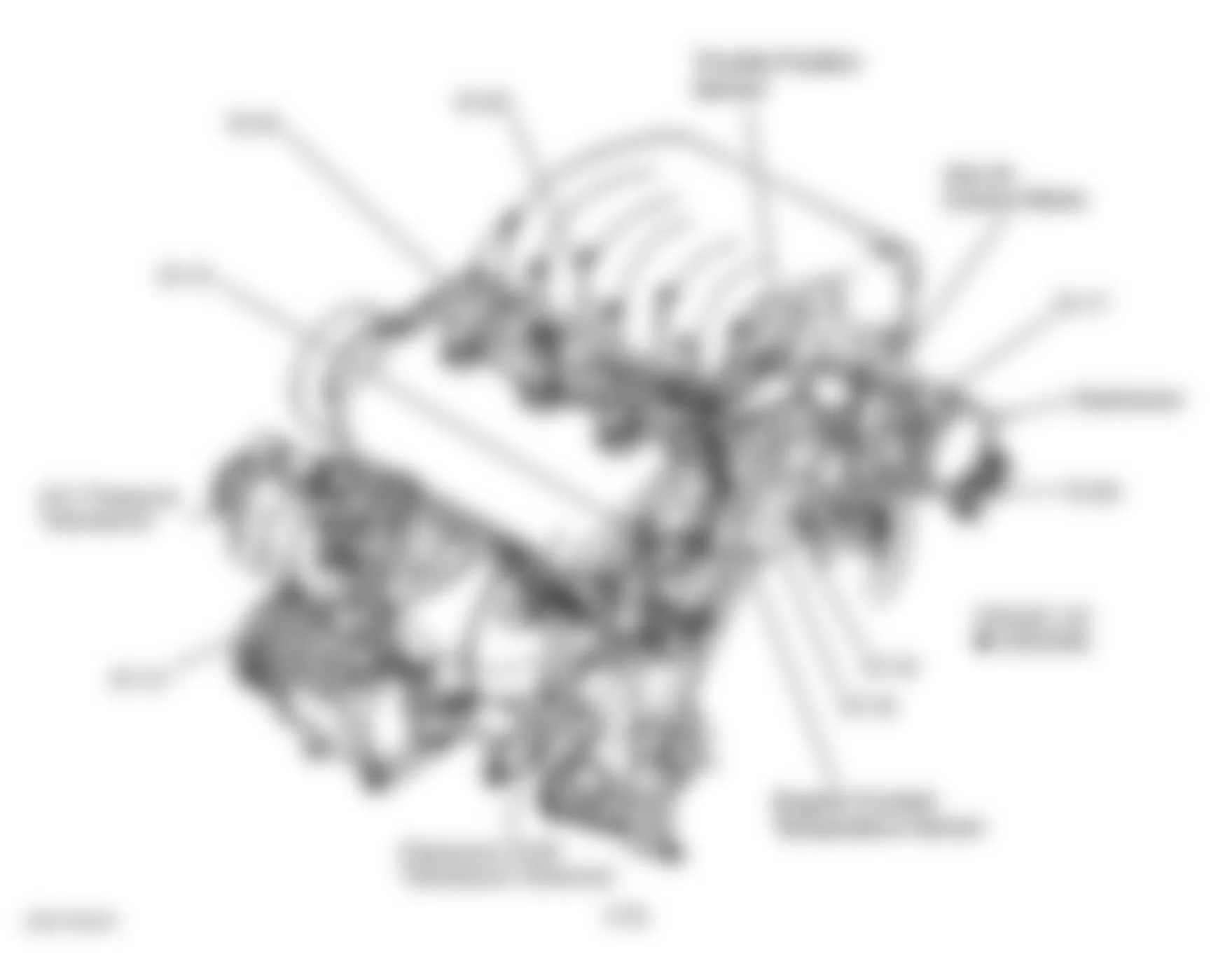 Chrysler Sebring JX 1997 - Component Locations -  Engine (2.5L)