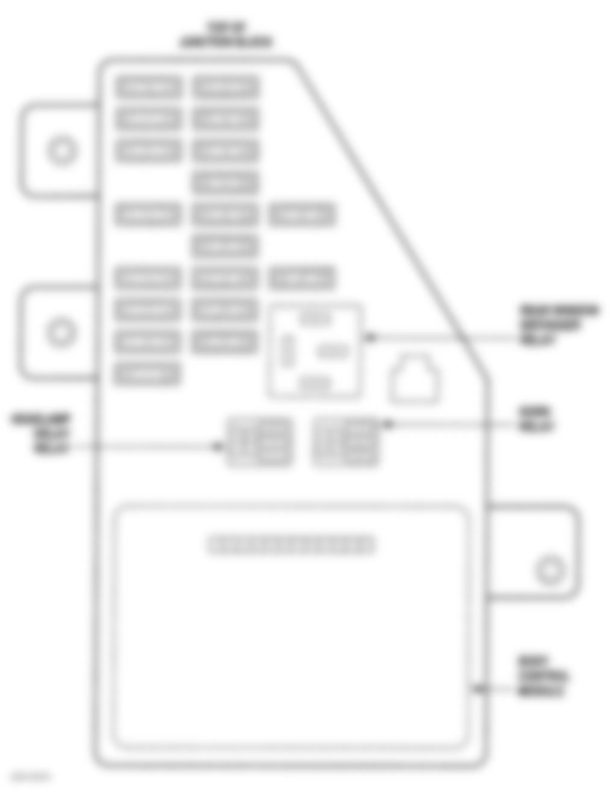 Chrysler Cirrus LXi 1999 - Component Locations -  Identifying Junction Block (1 Of 2)