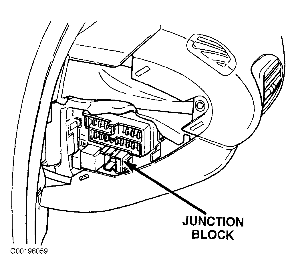 Chrysler Sebring JXi 1999 - Component Locations -  Locating Junction Block
