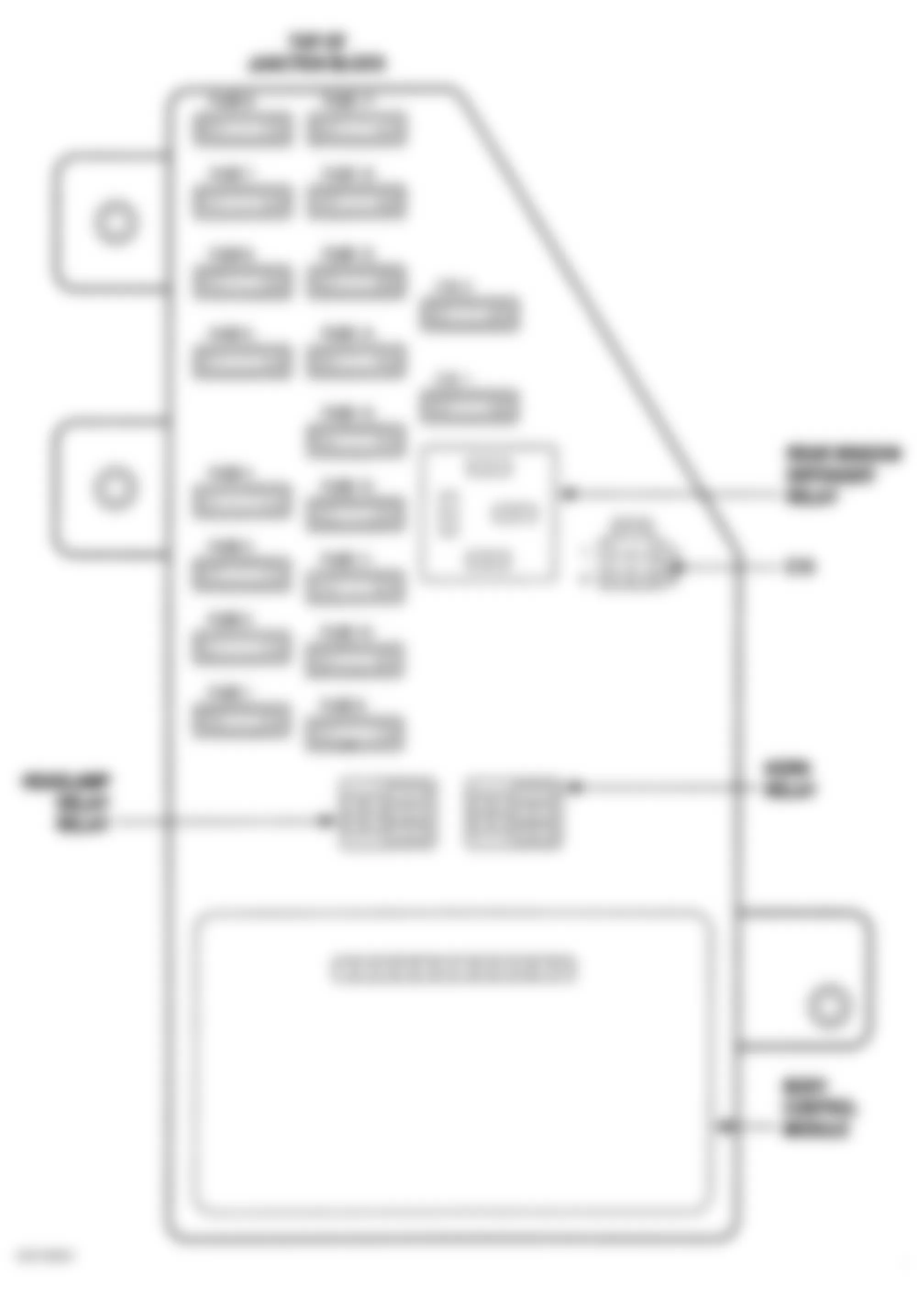 Chrysler Sebring JXi 1999 - Component Locations -  Identifying Junction Block Fuses & Relays