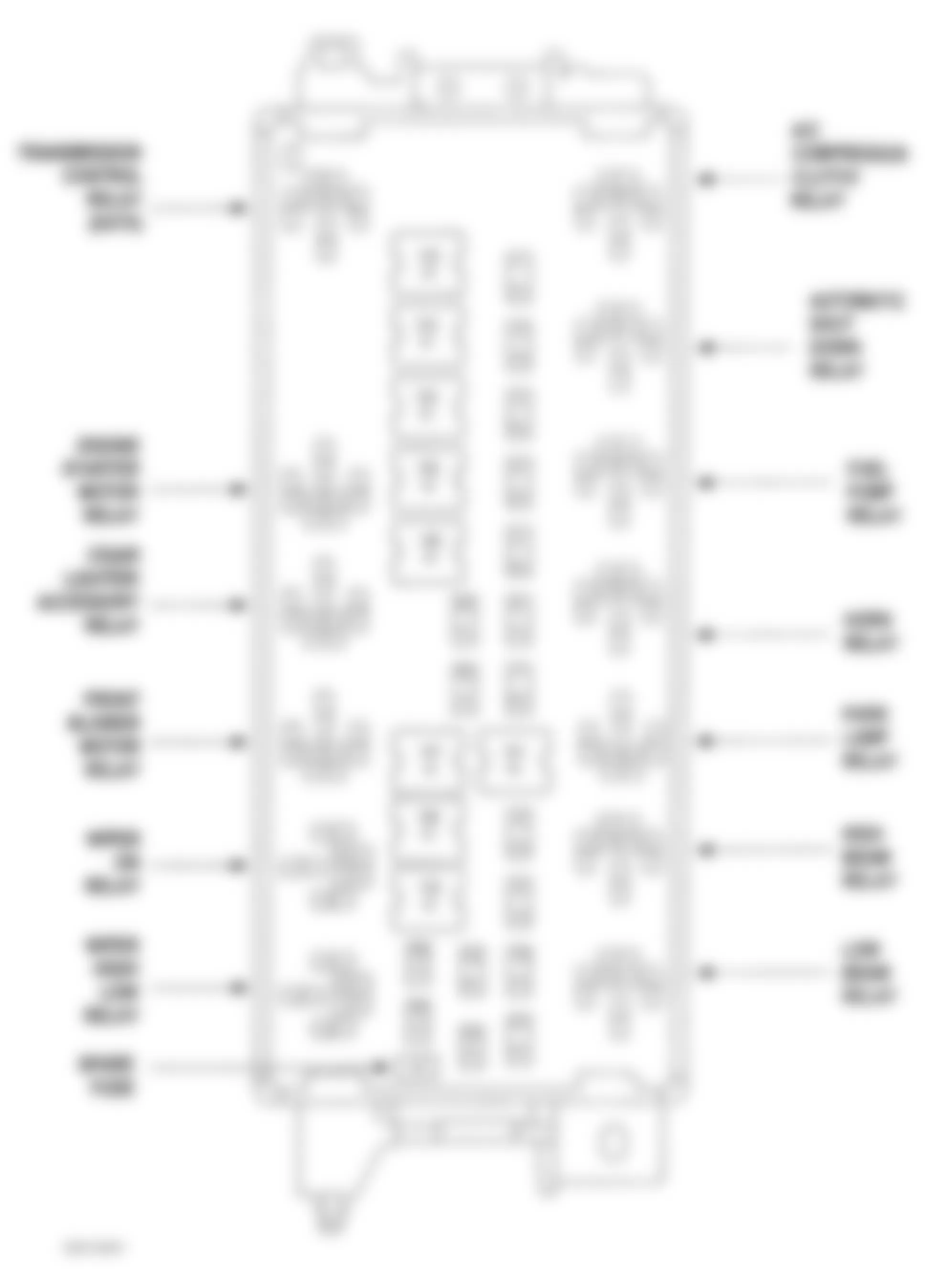 Chrysler Town & Country SX 1999 - Component Locations -  Identifying Power Distribution Center (2000)