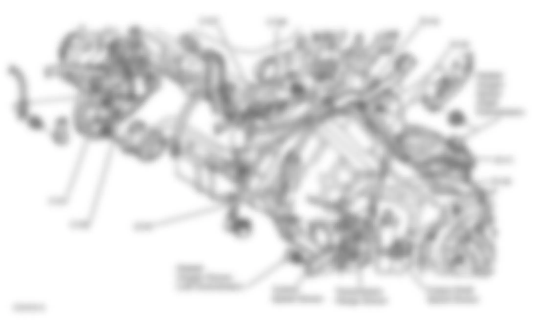Chrysler 300M 2000 - Component Locations -  Left Side of Engine/Transaxle