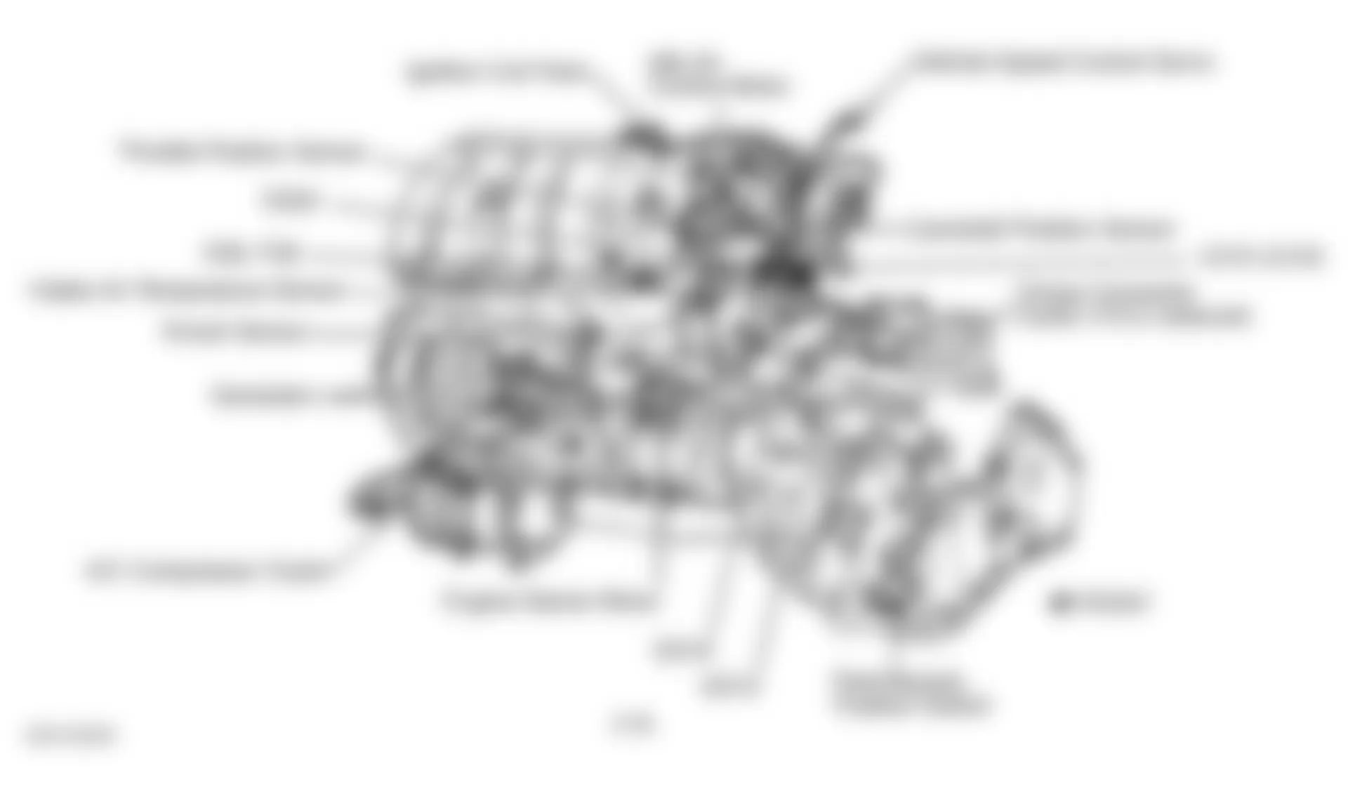 Chrysler Town & Country LX 2000 - Component Locations -  Left Side Of Engine (2.4L)