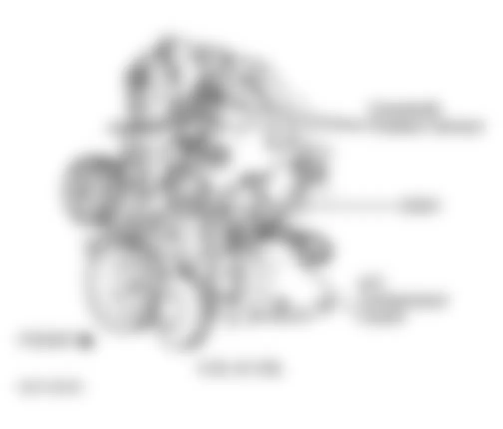 Chrysler Town & Country LX 2000 - Component Locations -  Front Of Engine (3.3L & 3.8L)