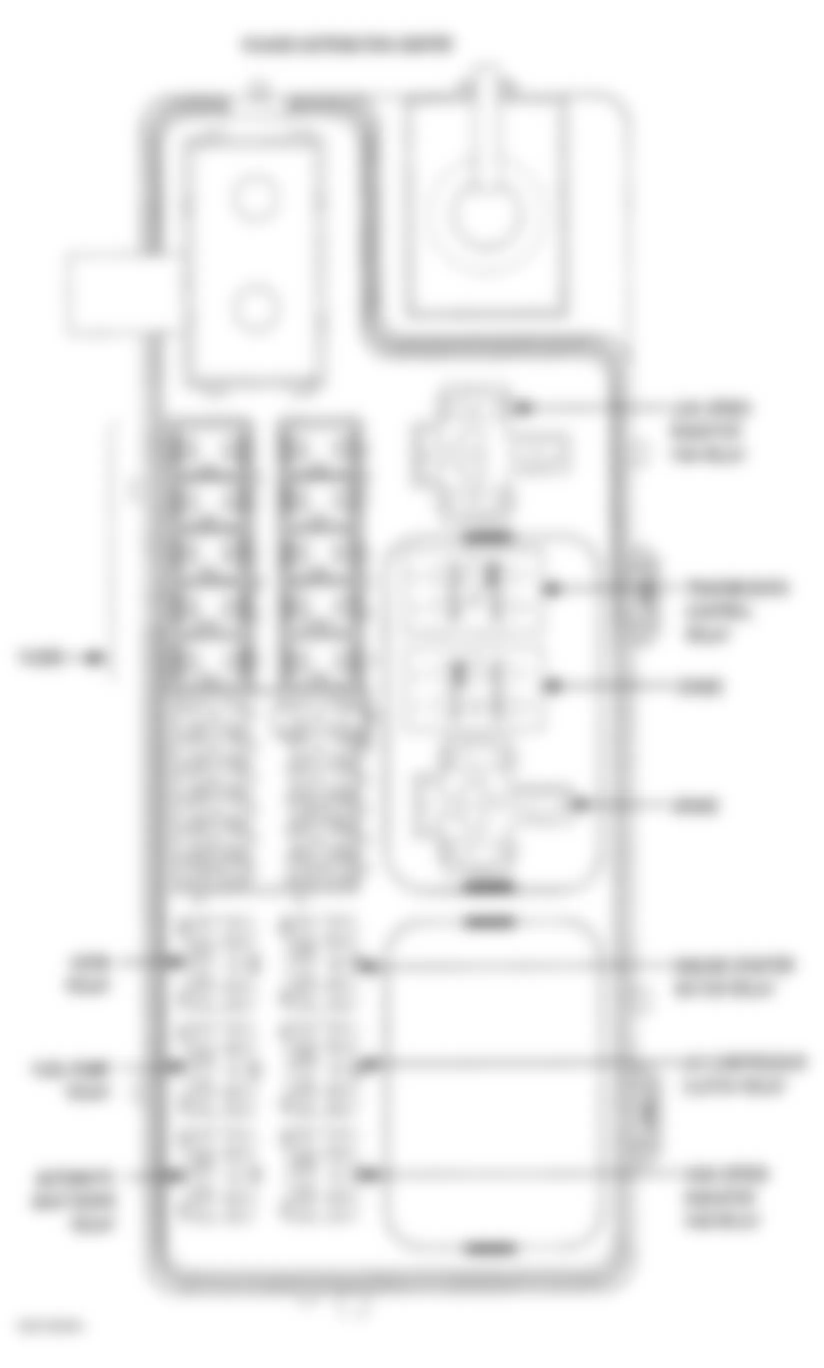 Chrysler PT Cruiser Touring 2001 - Component Locations -  Identifying Power Distribution Center Components