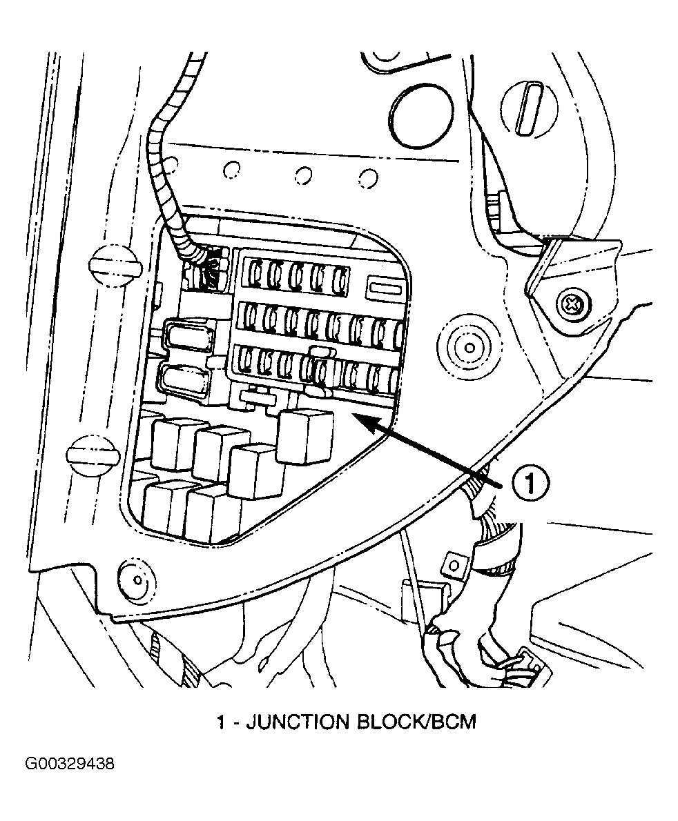 Chrysler 300M Special 2002 - Component Locations -  Locating Fuse Block