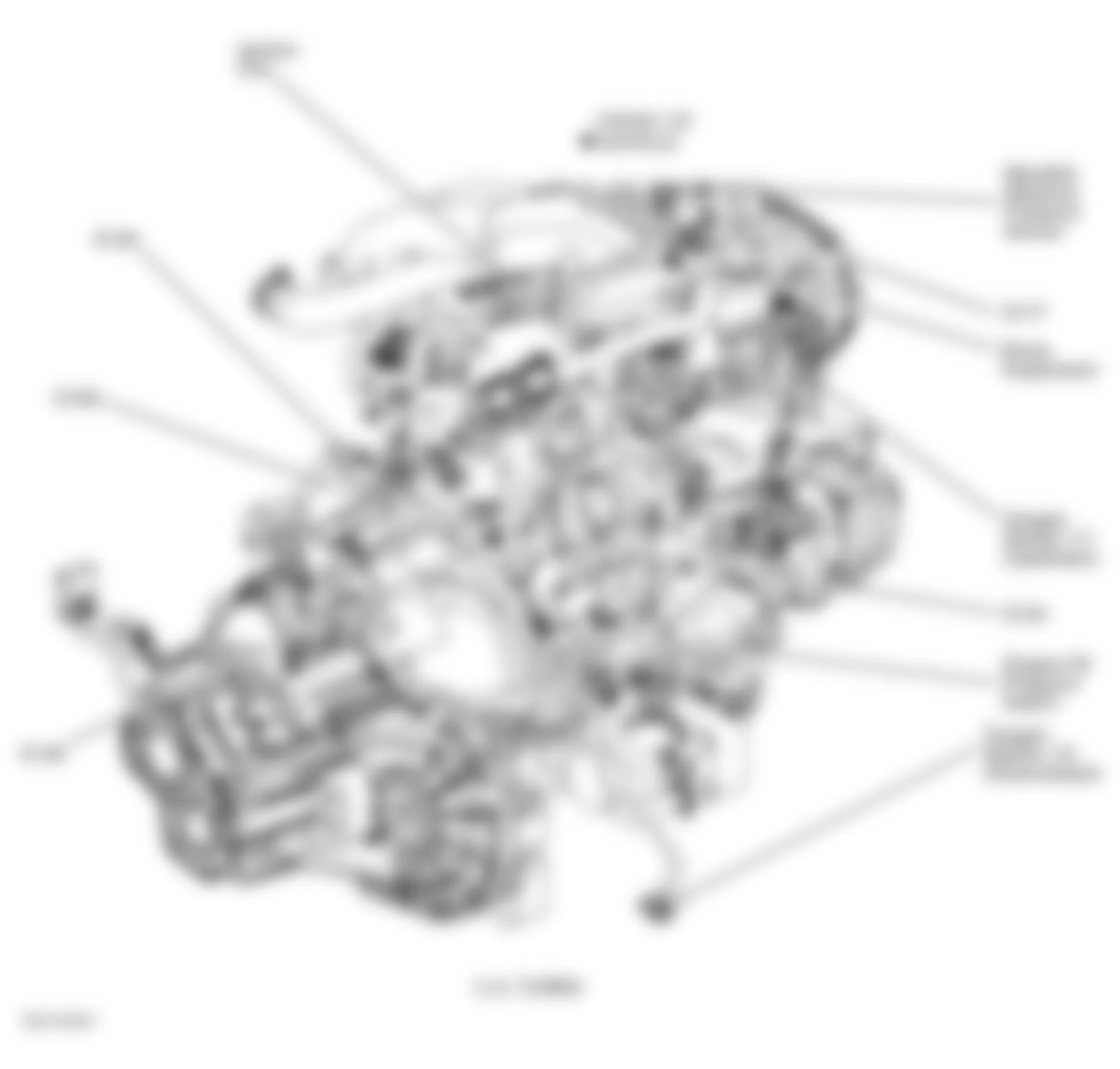 Chrysler PT Cruiser 2003 - Component Locations -  Right Side Of Engine/Transaxle (2.4L Turbo)