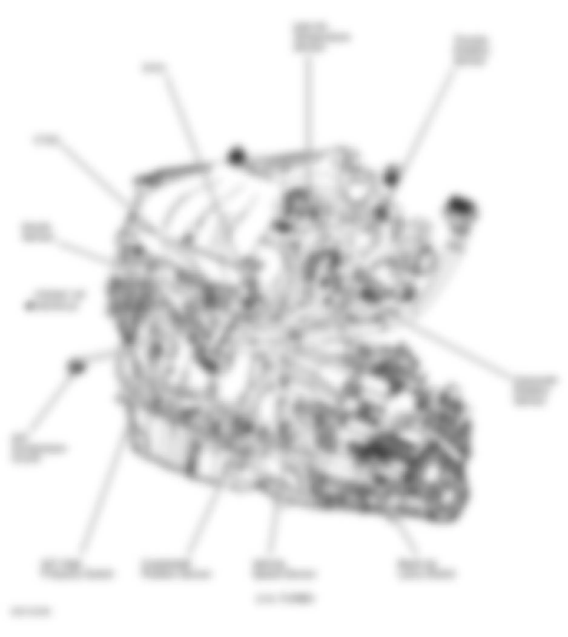 Chrysler PT Cruiser 2003 - Component Locations -  Left Side Of Engine/Transaxle (2.4L Turbo)