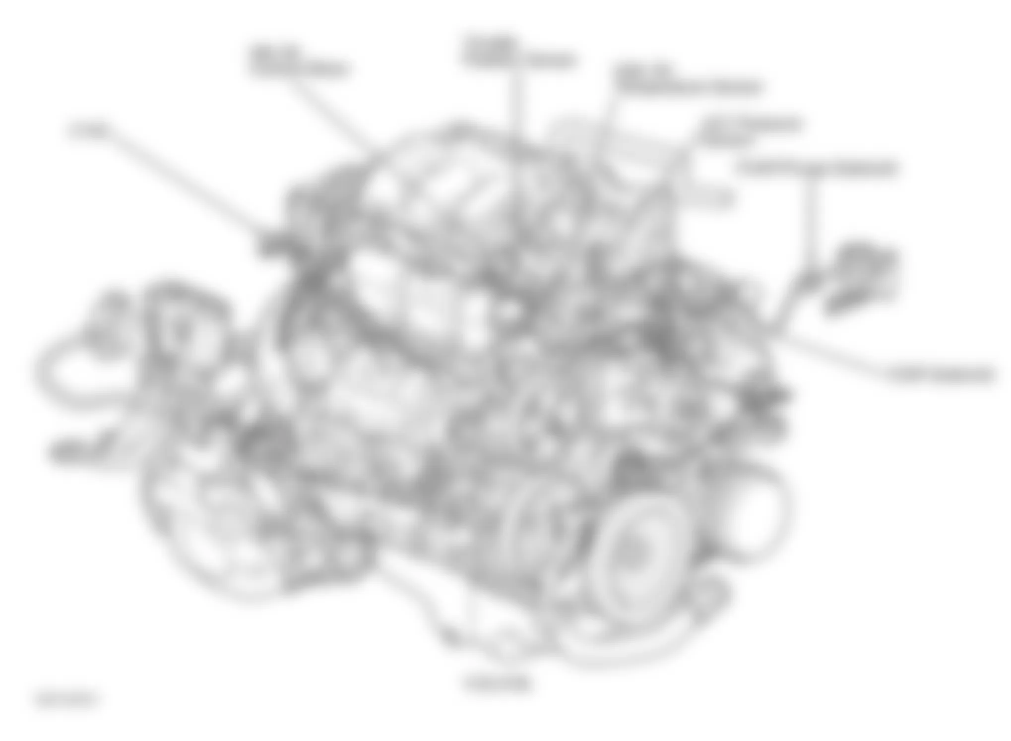 Chrysler Town & Country 2003 - Component Locations -  Right Side Of Engine (3.3L & 3.8L)