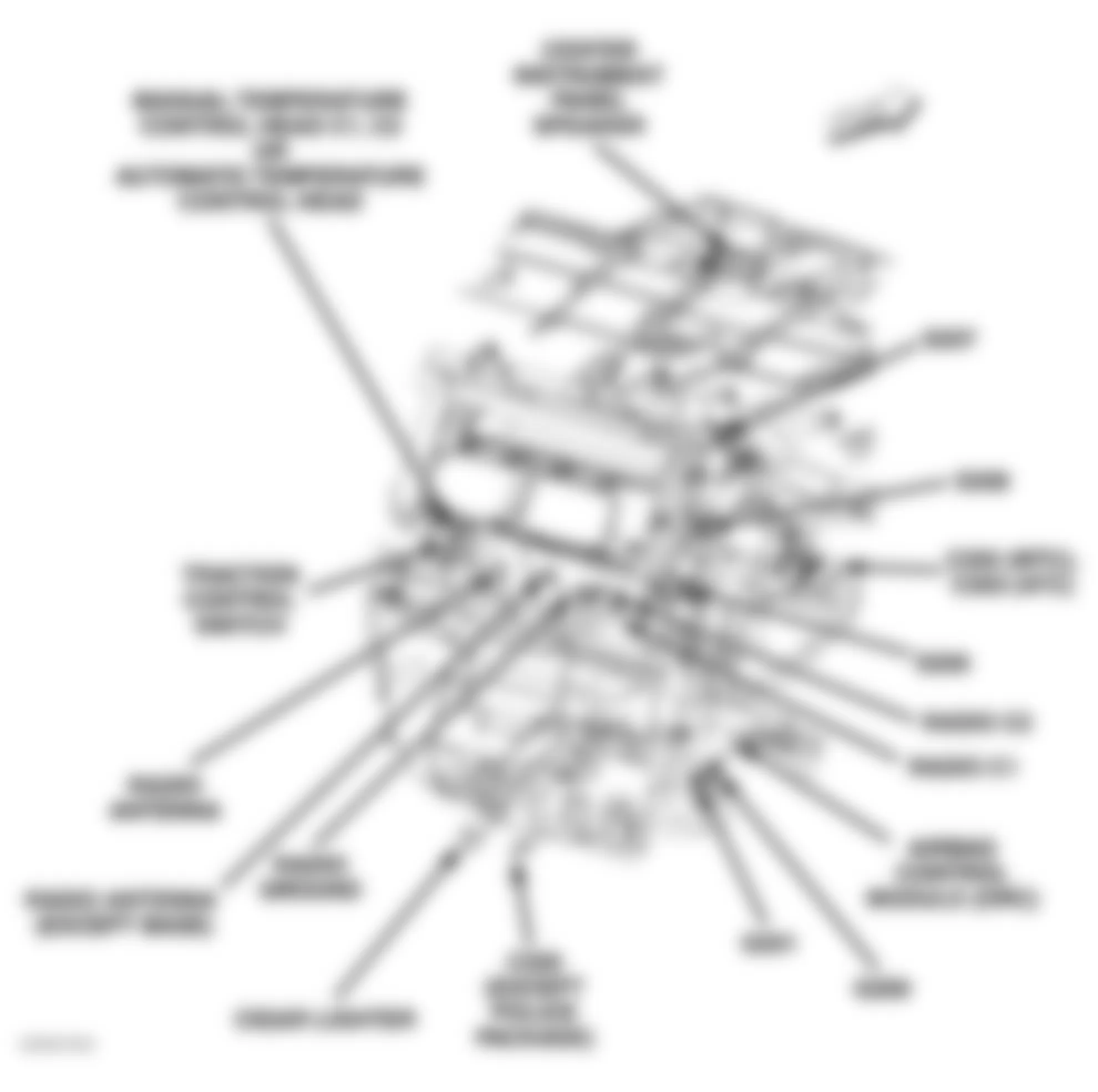 Chrysler 300M 2004 - Component Locations -  Center Of Dash