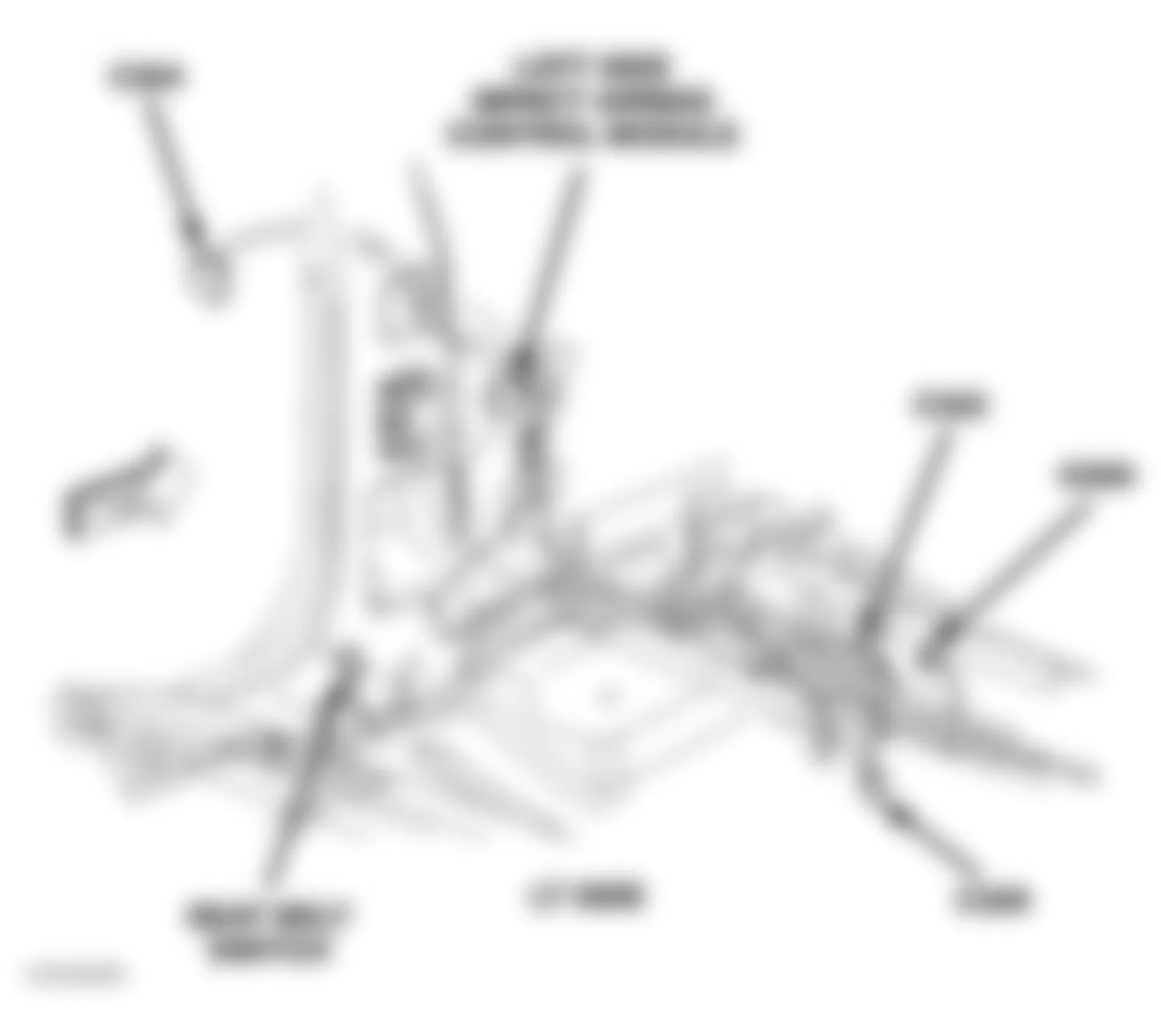 Chrysler 300M 2004 - Component Locations -  Left B Pillar