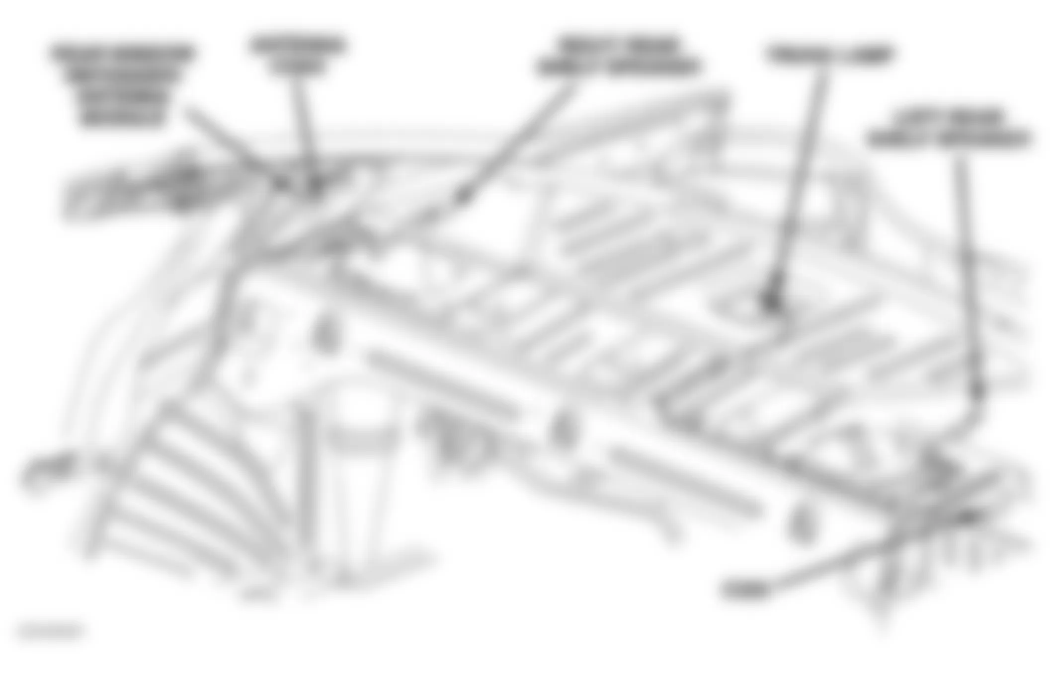 Chrysler 300M 2004 - Component Locations -  Rear Shelf