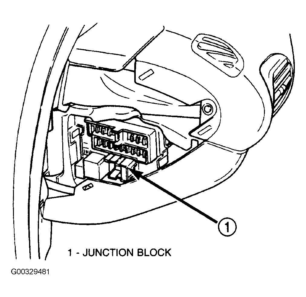 Chrysler Sebring 2006 - Component Locations -  Locating Junction Block