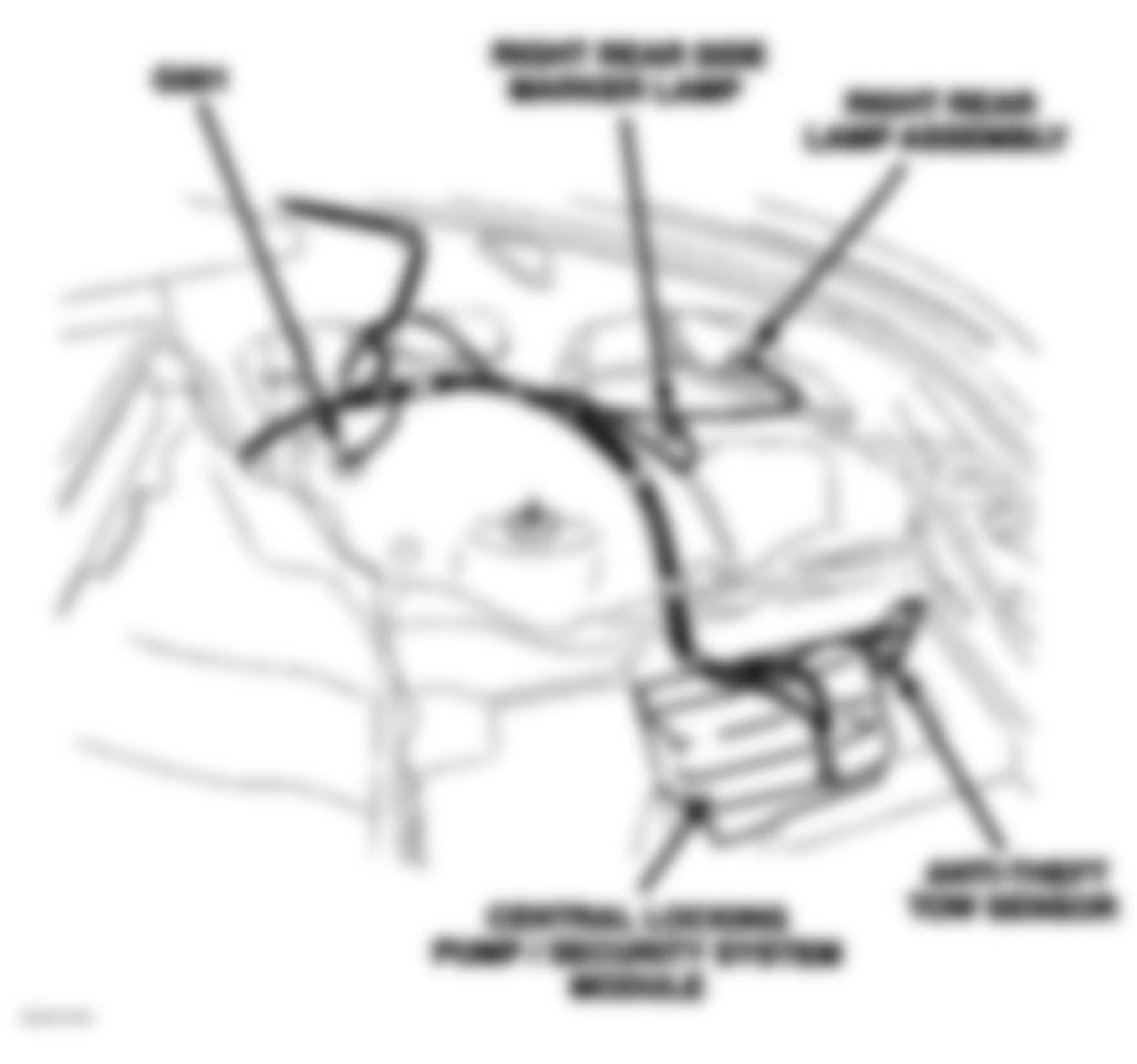 Chrysler Crossfire 2007 - Component Locations -  Right Side Of Trunk