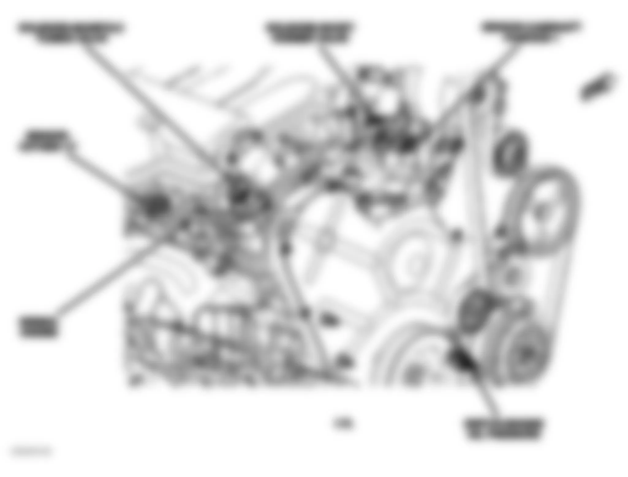 Chrysler Sebring Limited 2007 - Component Locations -  Front Of Engine (3.5L)