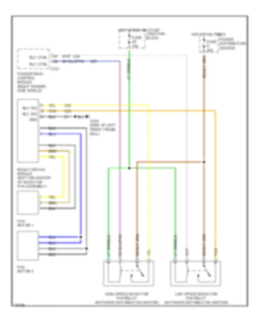 Cooling Fan Wiring Diagram for Chrysler Concorde LXi 1996