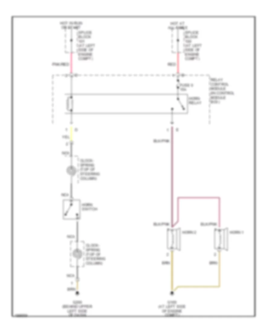 Horn Wiring Diagram for Chrysler Crossfire Limited 2005