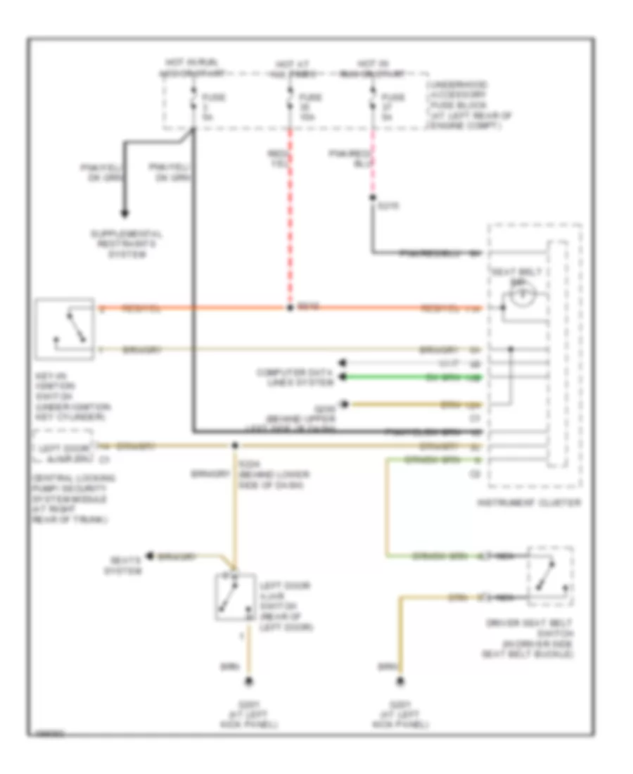 Chime Wiring Diagram for Chrysler Crossfire Limited 2005