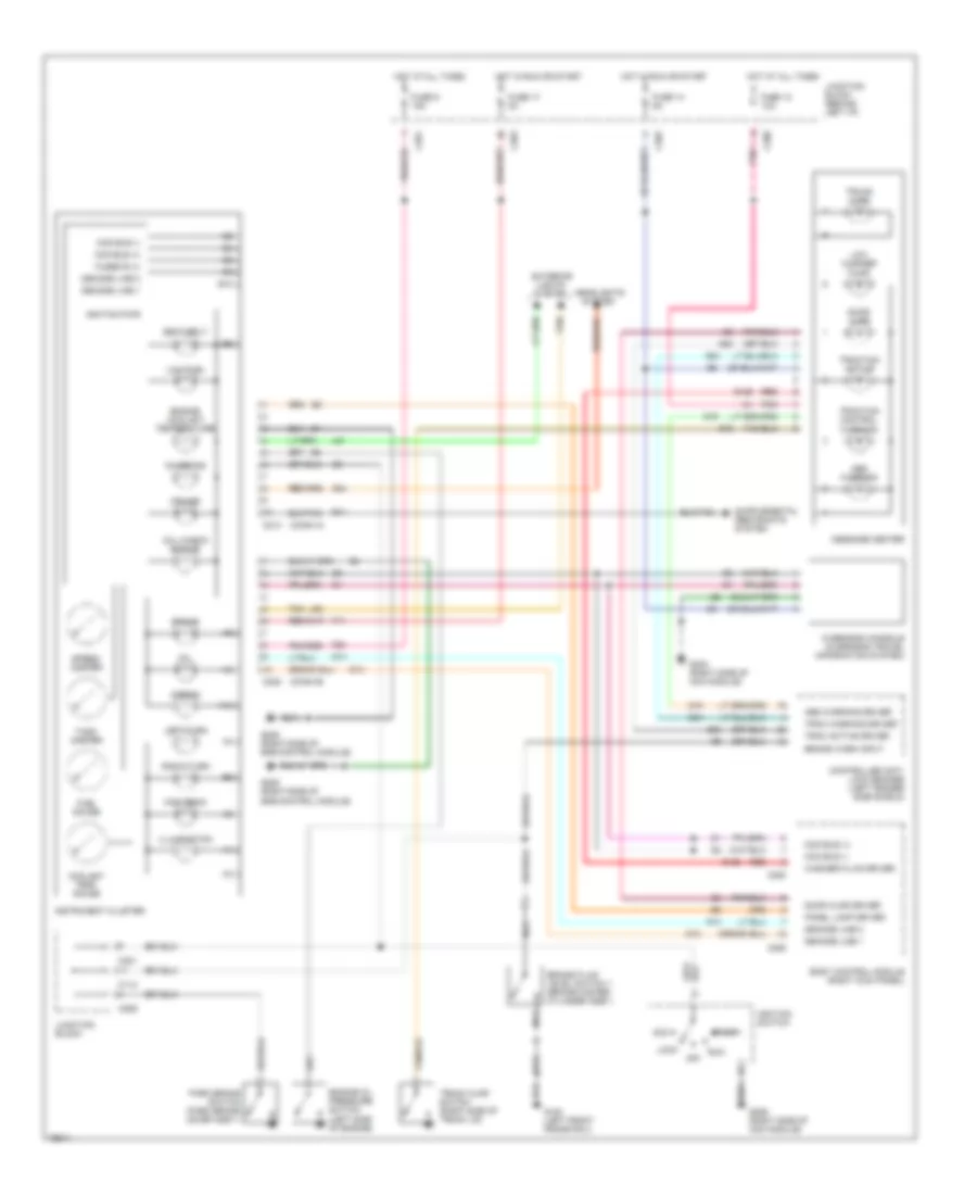Instrument Cluster Wiring Diagram for Chrysler LHS 1996