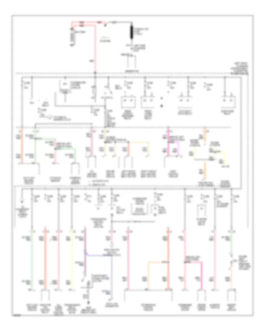 Power Distribution Wiring Diagram 1 of 2 for Chrysler Pacifica 2007