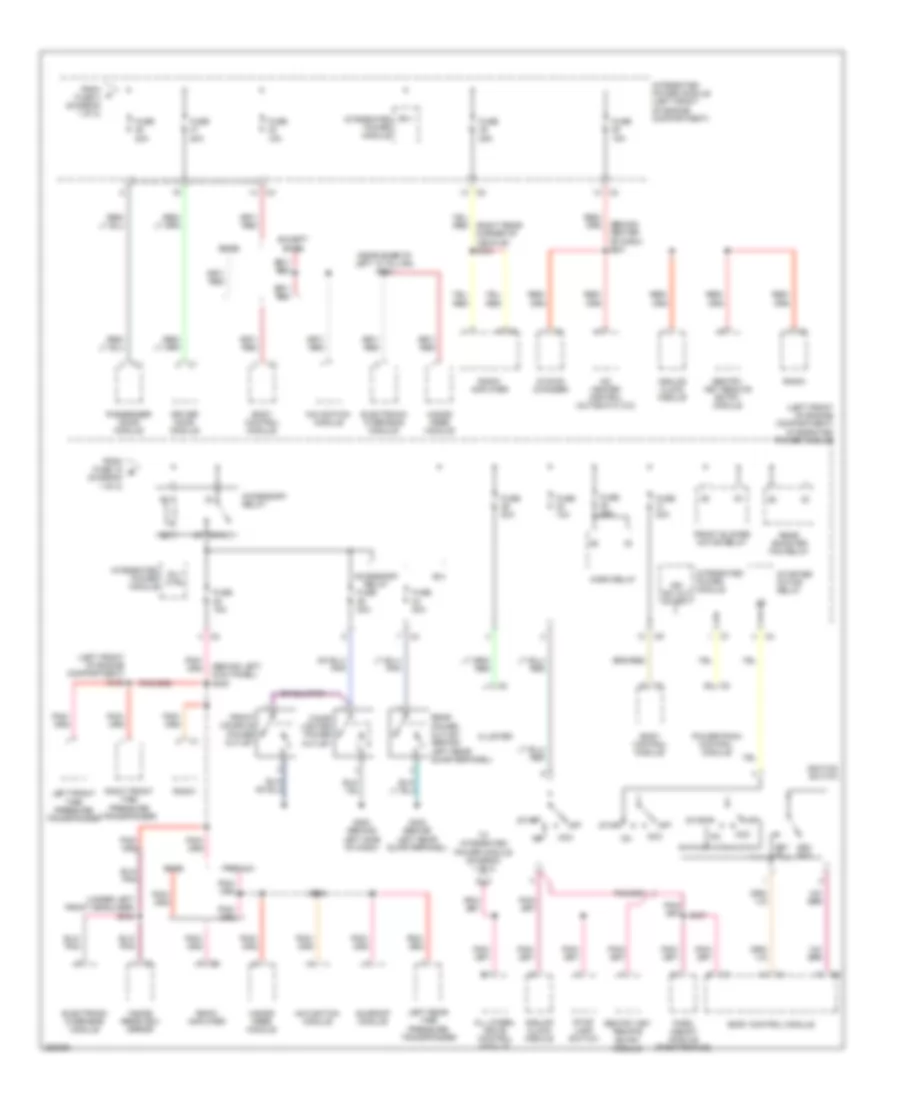 Power Distribution Wiring Diagram 2 of 2 for Chrysler Pacifica 2007