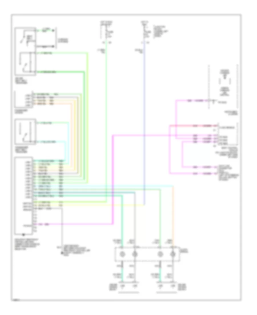 Supplemental Restraint Wiring Diagram for Chrysler Sebring Limited 2001