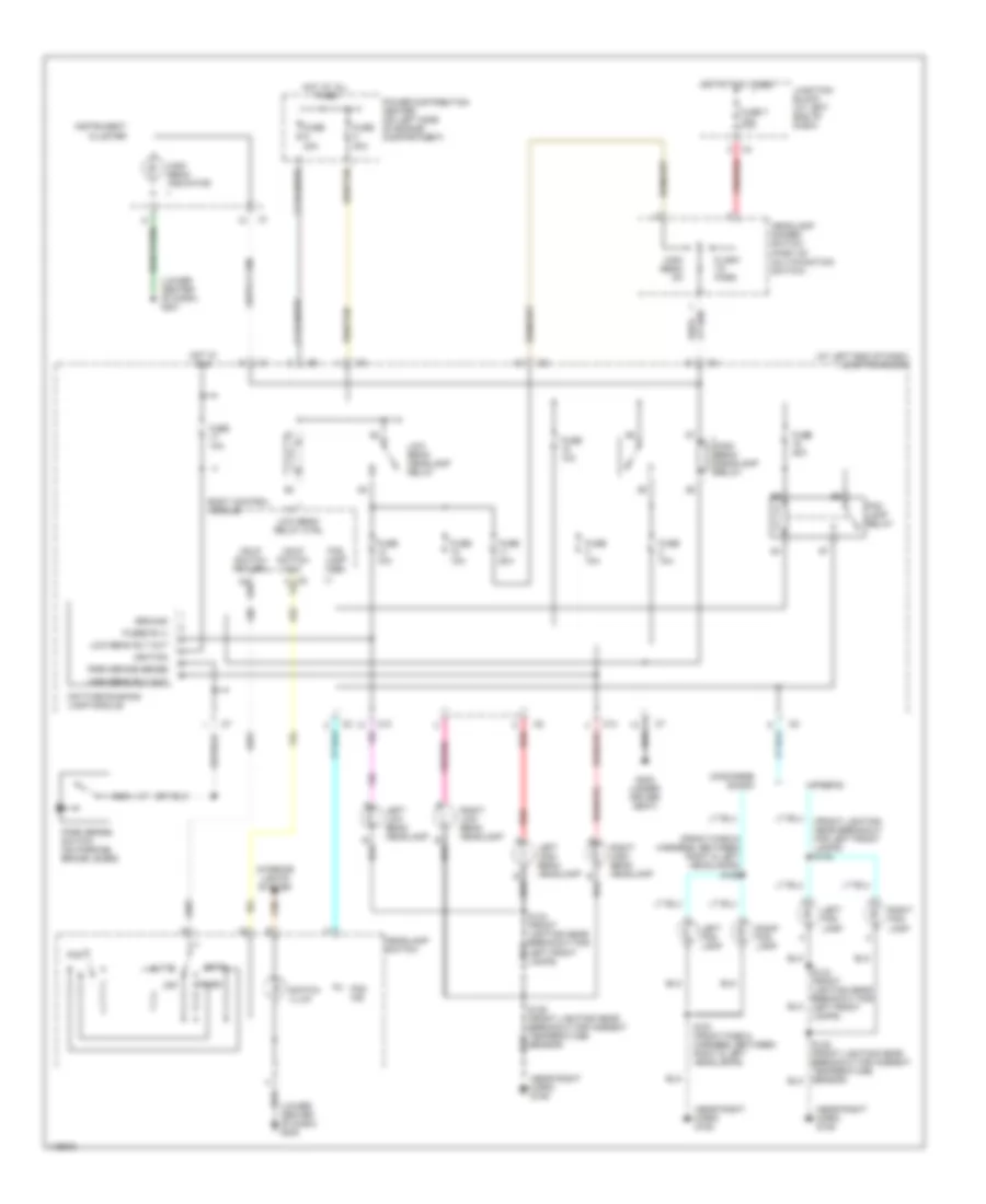 Headlight Wiring Diagram with DRL for Chrysler 300M 2002