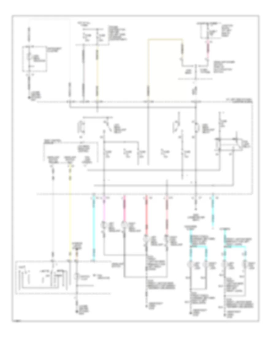 Headlight Wiring Diagram, without DRL for Chrysler 300M 2002