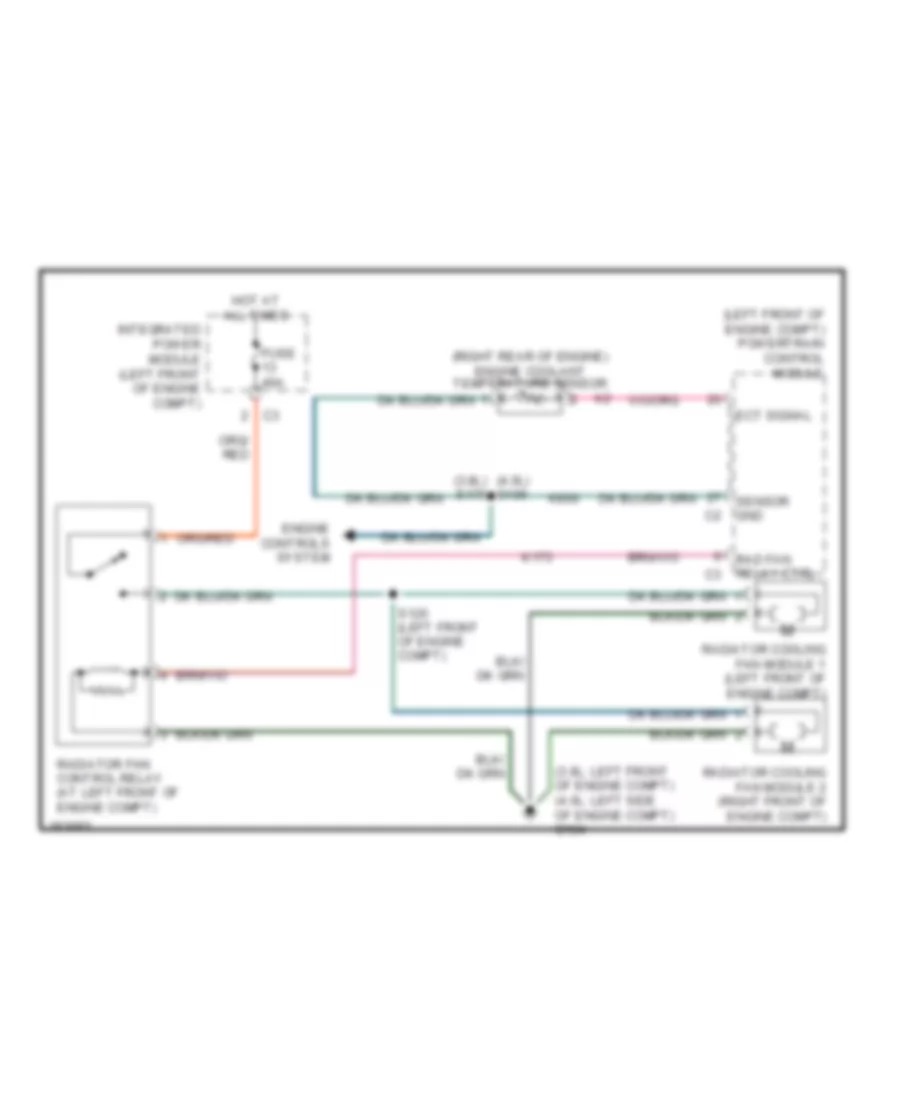 Cooling Fan Wiring Diagram for Chrysler Pacifica Limited 2007