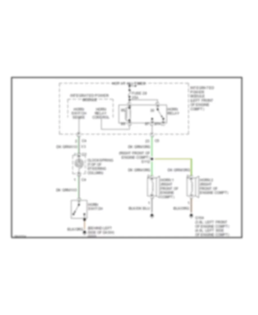 Horn Wiring Diagram for Chrysler Pacifica Limited 2007