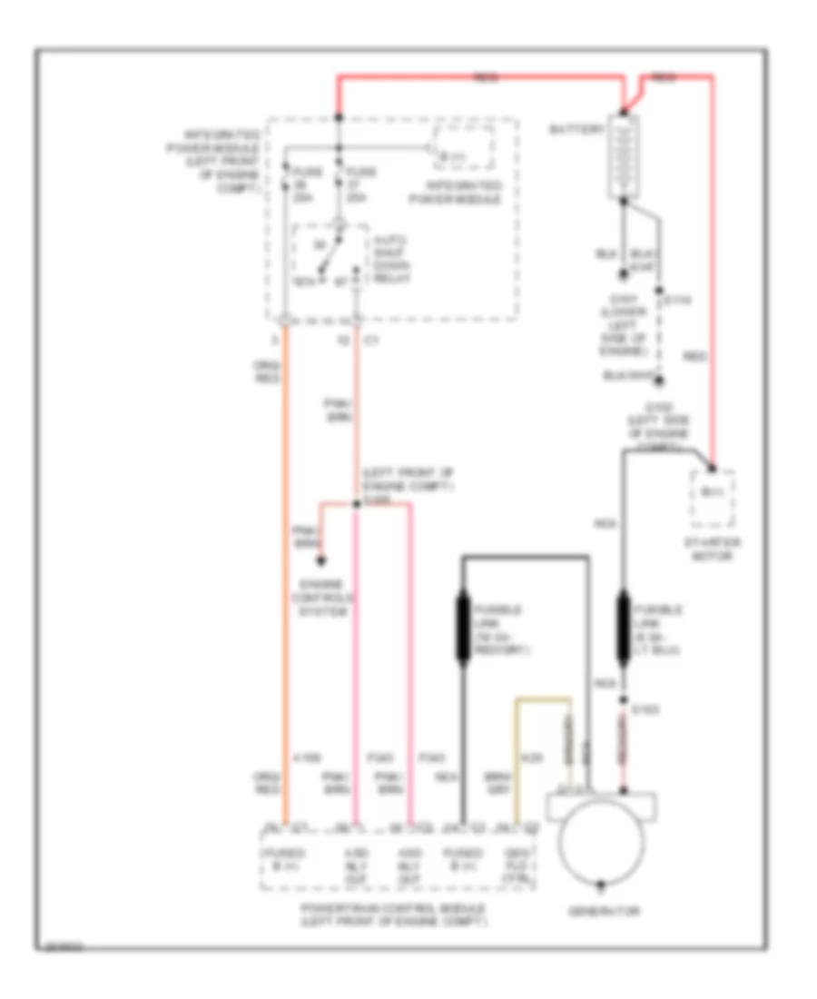 Charging Wiring Diagram for Chrysler Pacifica Limited 2007