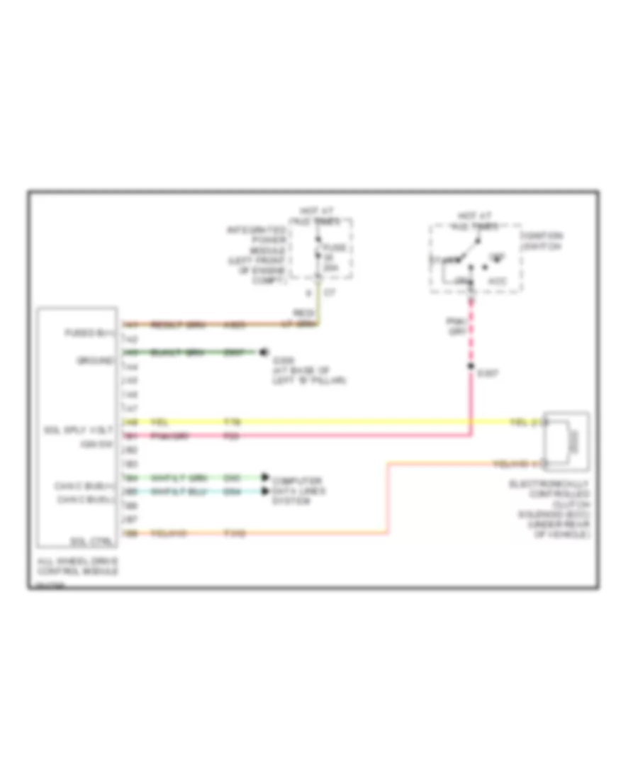 4WD Wiring Diagram for Chrysler Pacifica Limited 2007