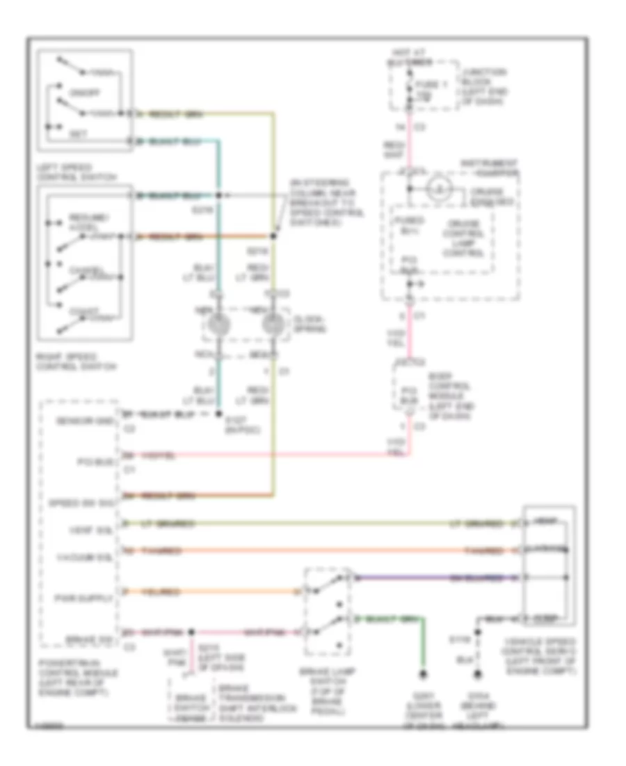 Cruise Control Wiring Diagram for Chrysler 300M Special 2002