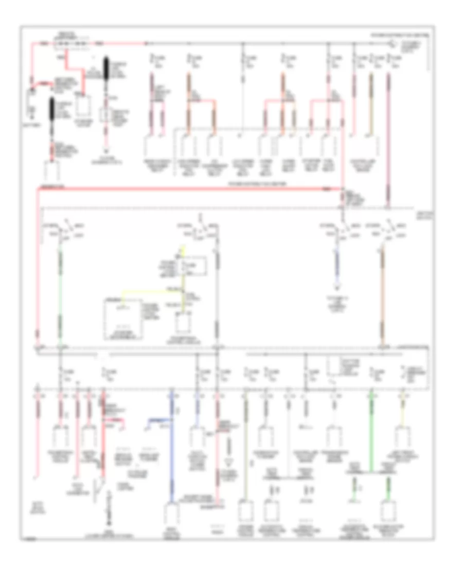 Power Distribution Wiring Diagram 1 of 3 for Chrysler 300M Special 2002