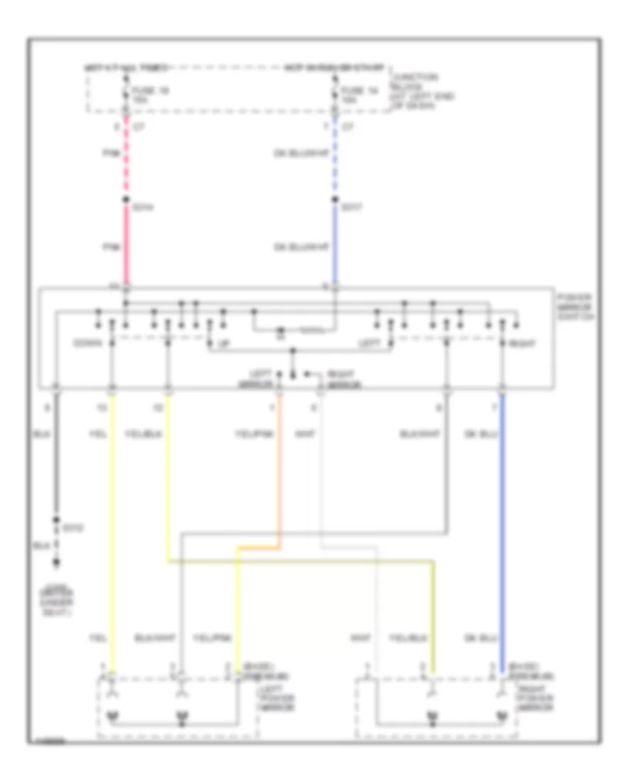 Power Mirror Wiring Diagram for Chrysler 300M Special 2002