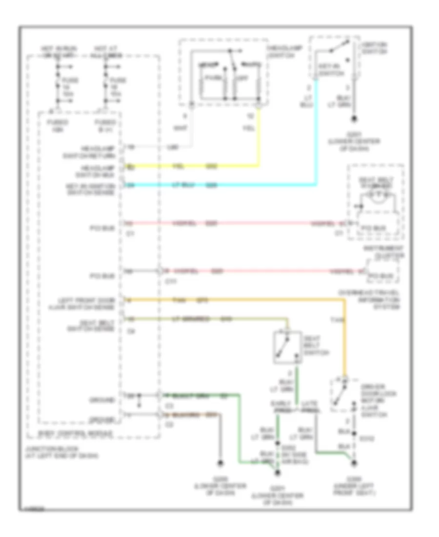 Warning System Wiring Diagrams for Chrysler 300M Special 2002