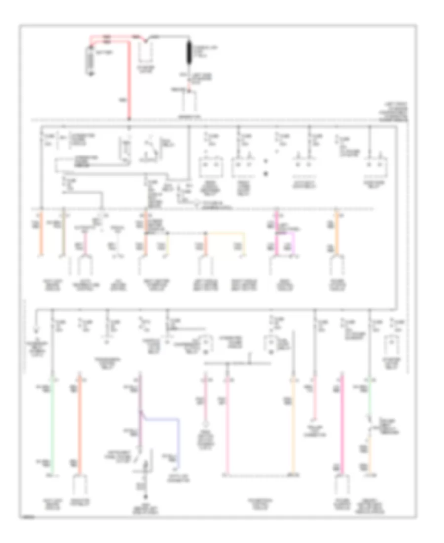 Power Distribution Wiring Diagram 1 of 2 for Chrysler Pacifica 2005