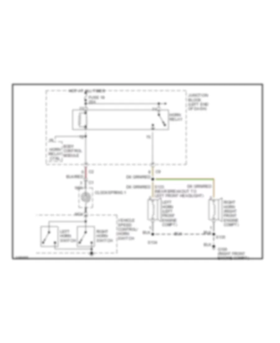 Horn Wiring Diagram for Chrysler Concorde Limited 2002