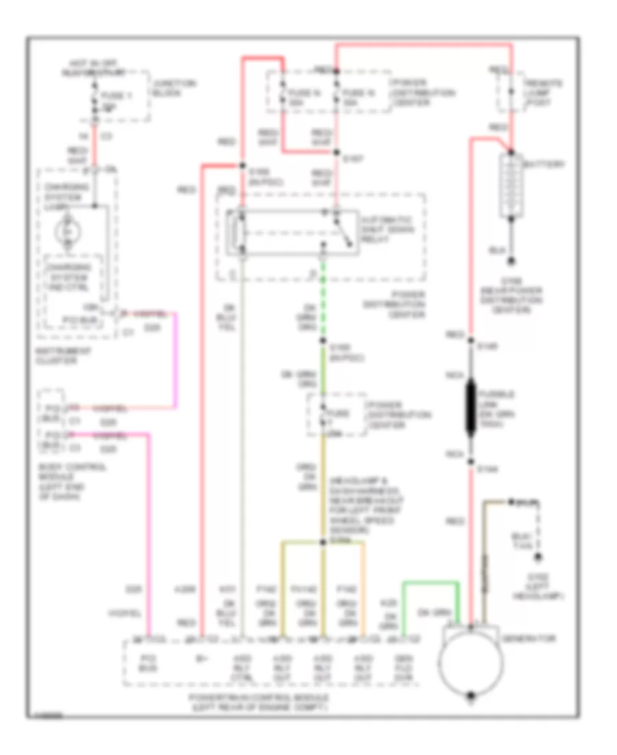 Charging Wiring Diagram for Chrysler Concorde Limited 2002