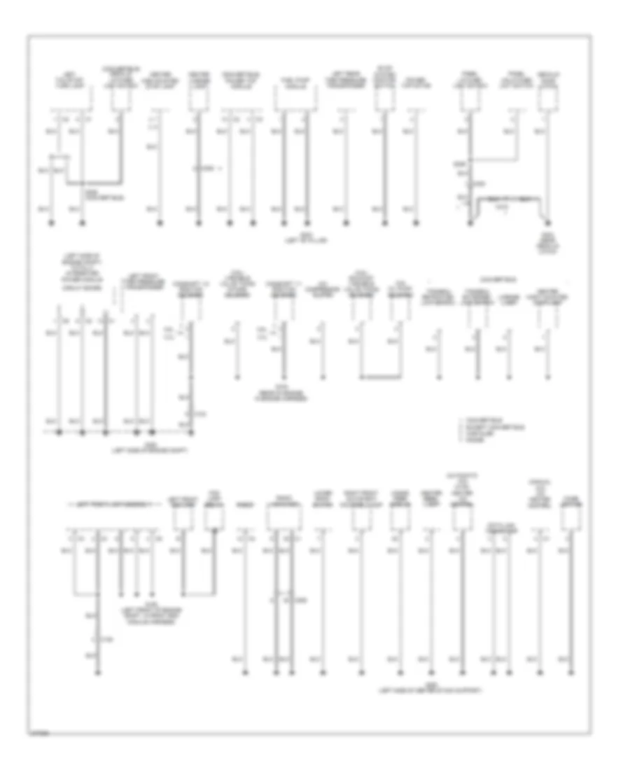 Ground Distribution Wiring Diagram (2 of 3) for Chrysler 200 S 2012