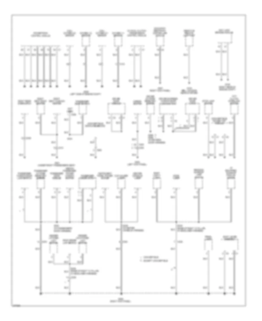 Ground Distribution Wiring Diagram 3 of 3 for Chrysler 200 S 2012