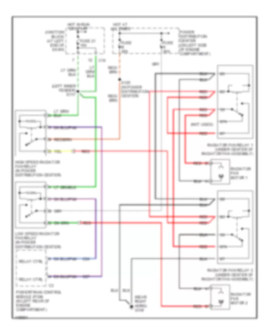 3.5L, Cooling Fan Wiring Diagram for Chrysler Concorde LX 2002